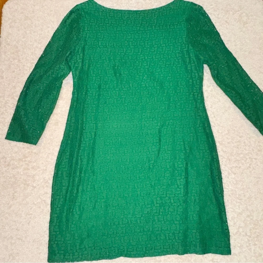 Banana Republic Vibrant Green Long Sleeve Dress